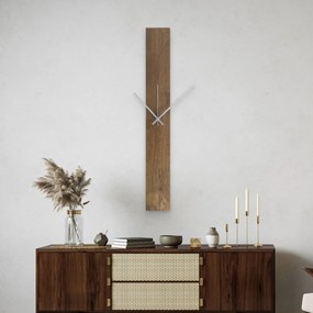 SENTOP | Elegantné drevené nástenné hodiny čierny  I SENTOP MAS019-TERRA-SILVER-60x8 analógové