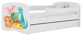 Dětská postel Babydreams dinosauři bílá
