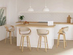 Barová stolička Bendover (béžová). Akcia -16%. Vlastná spoľahlivá doprava až k Vám domov. 1136372