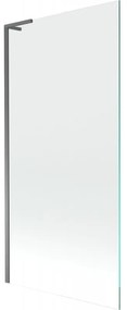Mexen Next L, 1-krídlová vaňová zástena 90 x 150 cm, 6mm číre sklo, grafitový profil, 895-090-000-03-00-95