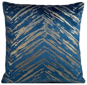 Obliečka na vankúš Sara 40x40 tmavomodro-zlatá 387391