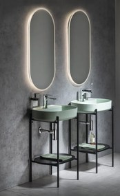 Isvea Isvea, INFINITY OVAL keramické umývadlo na dosku, 60x40 cm, matná zelena Mint, 10NF65060-2T