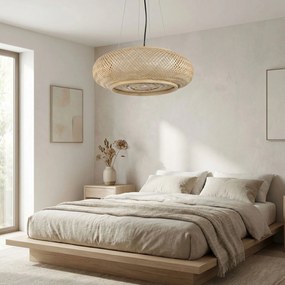 Toolight BOHO, závesné stropné svietidlo 60cm, 3xE27, APP1910-3CP, prírodná hnedá-čierna, OSW-66058