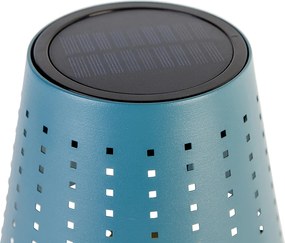 Sada 2 stolových lamp modrých vrátane LED 3-stupňový stmievač nabíjateľné a solárne - Ferre