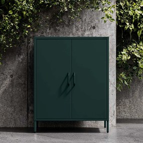 Skrinka do obývačky s policami VITO, 800 x 1015 x 400 mm, Modern: fľaškovo zelená farba