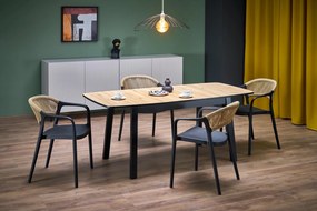 Rozkladací jedálenský stôl Barril 130/170 cm dub artisan/čierny