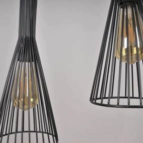 Luster na lanku TIANA 3xE27/20W/230V čierna
