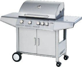 Plynový gril BestBerg BBBQ-24ST / 5 horákov / 15,75 kW / strieborná