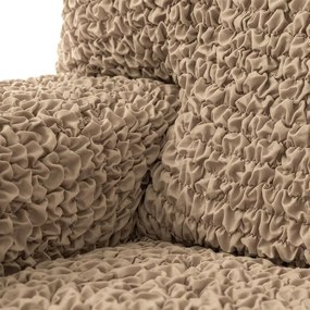 Bielastické poťahy FUCO biobavlna orieškové kreslo (š. 60 - 110 cm)