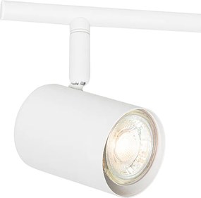 Moderné stropné svietidlo biele 5-žiarovkové nastaviteľné štvorcové - Jeana