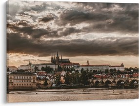 Obraz - zamračená Praha (70x50 cm)