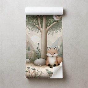 Samolepiaca tapeta lesná rozprávka s líškou