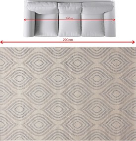 Koberec Breeze beige/raw/blue 200x290cm