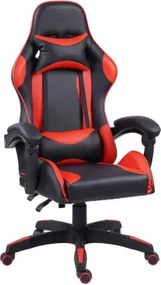 Kancelárske kreslo Tizian, červená/čierna ekokoža%