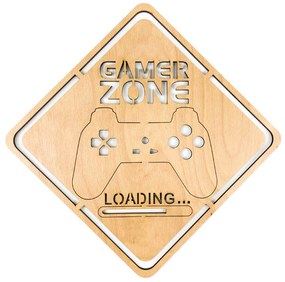 Veselá Stena Drevená nástenná dekorácia Gamer Zone