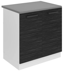 Kuchynská skrinka Belini Premium Full Version drezová 80 cm eben kráľovský s pracovnou doskou