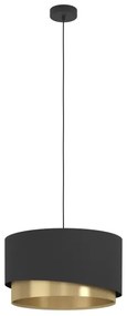 Eglo 39925 - Luster na lanku MANDERLINE 1xE27/40W/230V čierna/zlatá