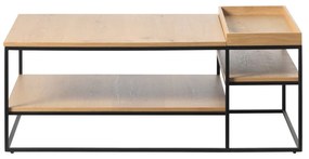 Konferenčný stolík v prírodnej farbe 70x120 cm Rivoli – Unique Furniture