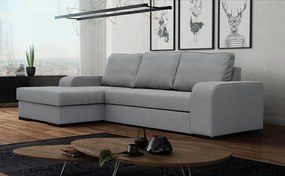 Rohová sedačka Fonda (sivá) (L). Akcia -20%. Vlastná spoľahlivá doprava až k Vám domov. 601441
