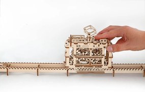 Ugears 3D puzzle Tramvaj s kolejemi 154 ks