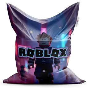 Sedací vak Classic Roblox neónové mesto - detský, farebná