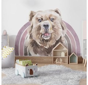 Gario Detská nálepka na stenu Rainbow animals - medveď Farba: B, Rozmery: 98 x 70 cm