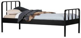 Kovová posteľ mees 90 x 200 cm čierna MUZZA