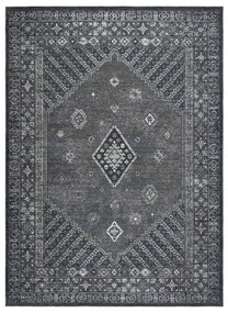 Koberec ANTIGUA 518 76 XX033 OSTA - Rozeta / rám, tmavosivý