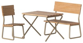 Maileg Vonkajšie posedenie pre myšky Maileg Wood Natural