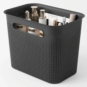 Rotho Úložný box s rúčkami BRISEN 7l, 26x18x21cm, čierny