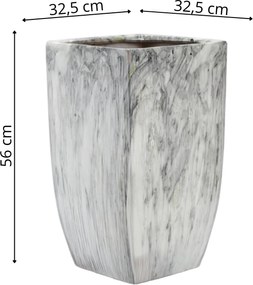 Keramický obal na květináč Lindon 32,5 mramor