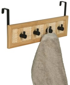 Ratanový vešiak na dvere v prírodnej farbe 33 cm Allegre – Wenko