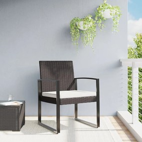 Záhradné jedálenské stoličky 2 ks hnedé PP ratan 360204