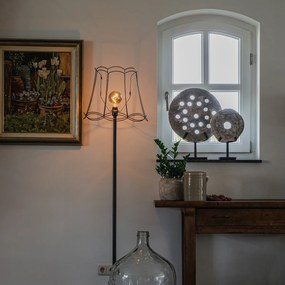 Stojacia lampa čierna s tienidlom Granny Frame čierne 45 cm - Simplo