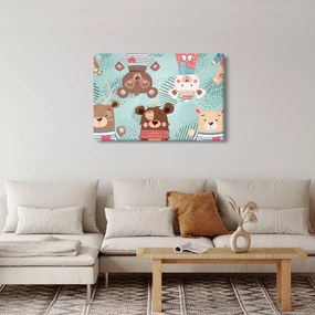 Obraz - Veselí medvedíci (90x60 cm)