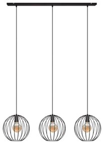 Luster na lanku MERCURE 3xE27/15W/230V čierna