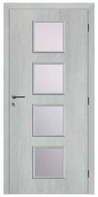 Solodoor Interiérové dvere Etta 4, 60 L, 650 × 1 985 mm, fólia, ľavé, Earl Grey, presklené