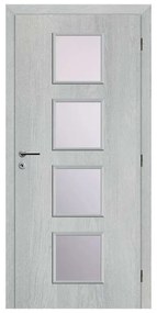 Solodoor Interiérové dvere Etta 4, 60 P, 650 × 1 985 mm, fólia, pravé, Earl Grey, presklené