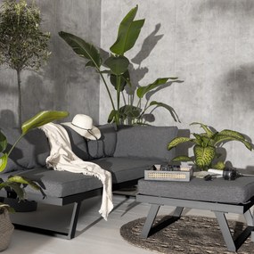 Sada zahradního nábytku LAFOOLE LUNGE tmavě šedá