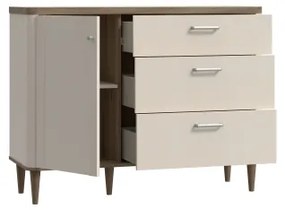 Komoda s zásuvkami VIRO hnedá/béžová
