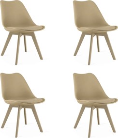 AKCIA Béžová stolička BALI MARK s béžovými nohami II. akosť