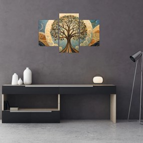 Obraz – Strom života a špirály (90x60 cm)