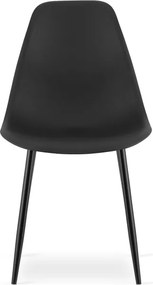 Jedálenský stôl NP béžový / čierny so štyrmi stoličkami WAT čierne