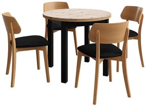 Jedálenská zostava Permad artisan/čierna