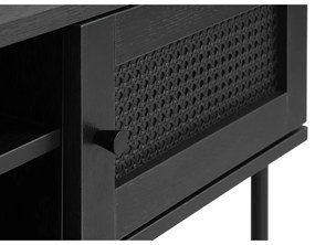 Čierny TV stolík v dekore duba 120x43 cm Pensacola – Unique Furniture