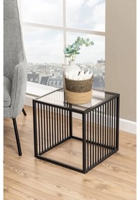 Odkladací stolík so sklenenou doskou 40x40 cm Strington – Actona