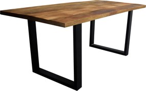 XXXLutz JEDÁLENSKÝ STÔL, mangové drevo, prírodná farba, čierna, 180/90/77 cm Ambia Home - Stoly - 002575000609