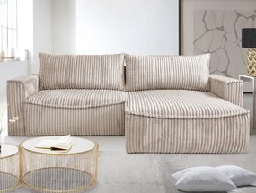 Rohová sedacia súprava Lilly, béžová štruktúrovaná látka%