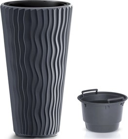 Plastový kvetináč DPSP300 29,7 cm - antracit