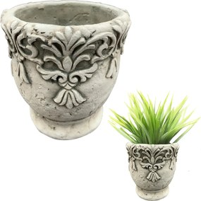 Cementový květináč KLASSIK šedý